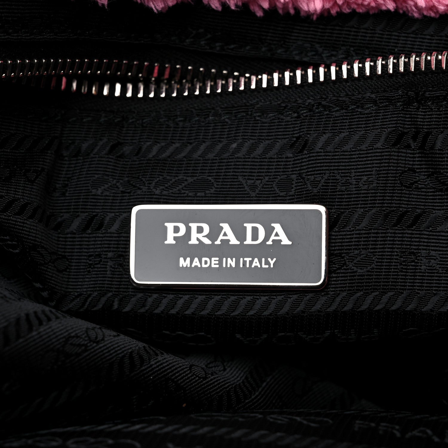 Prada Terry Cloth Tote Bag Petalo Black 6 of 8