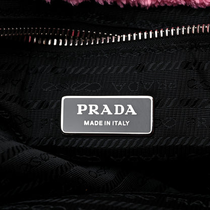 Prada Terry Cloth Tote Bag Petalo Black 6 of 8