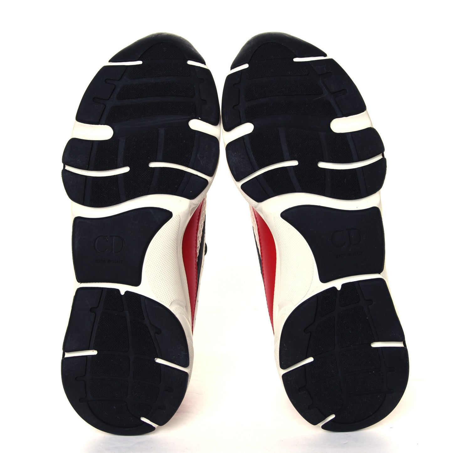 Technical Mesh Calfskin Mens B22 Sneakers 40 Black White Red