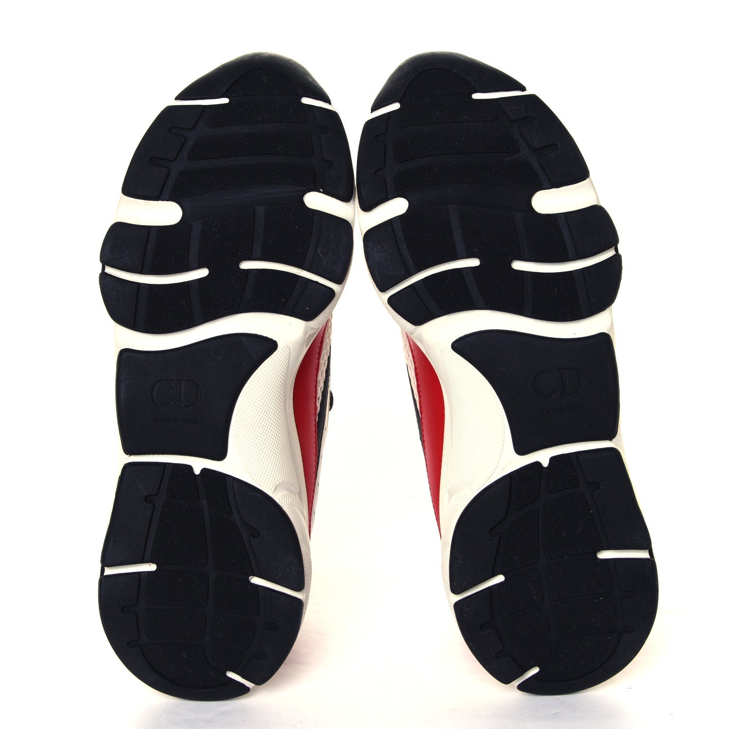 Christian Dior Technical Mesh Calfskin Mens B22 Sneakers 40 Black White Red 6 of 6