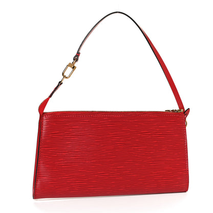 Louis Vuitton Epi Pochette Accessories 24 Castillan Red 3 of 10