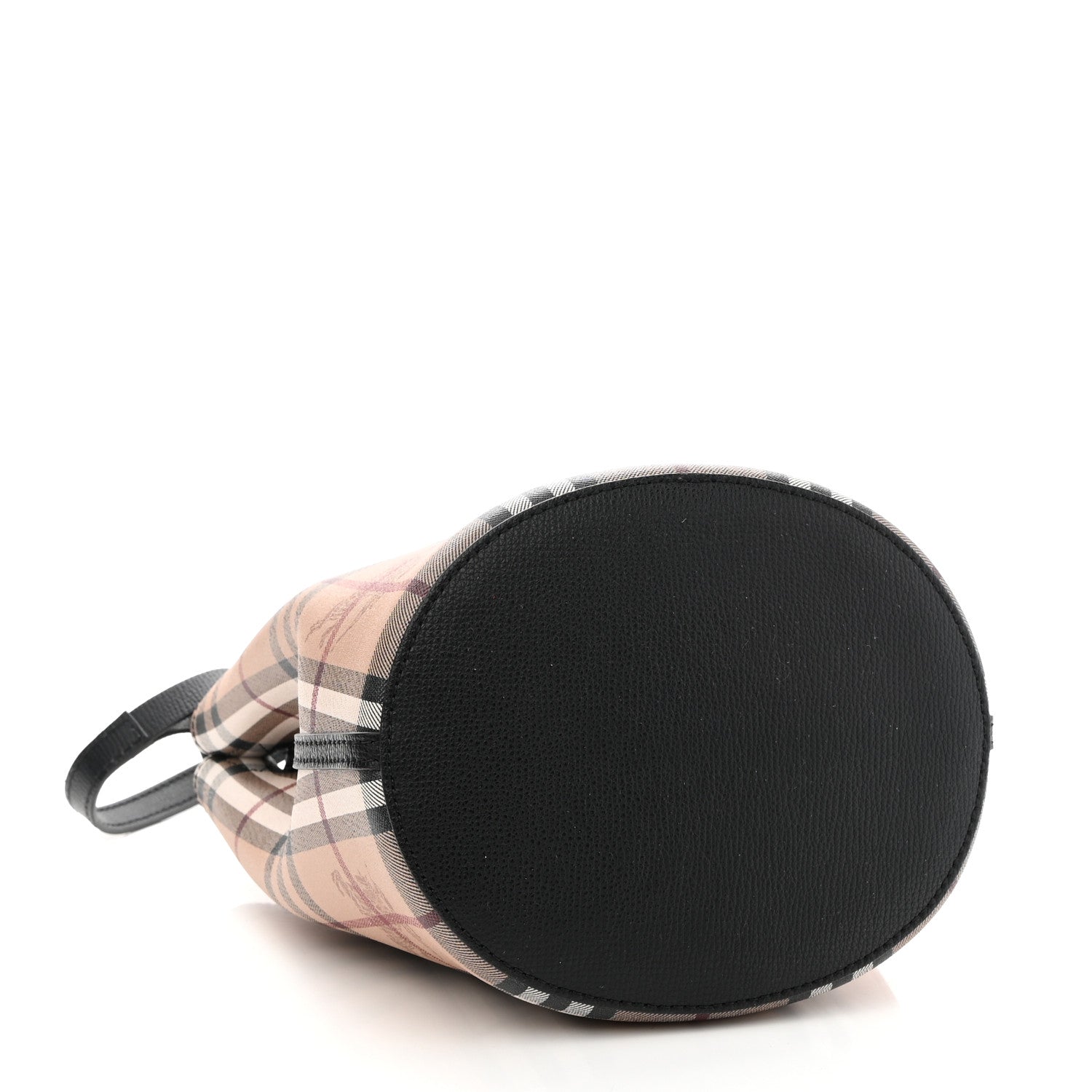 Burberry Haymarket Check Colours Small Lorne Bucket Crossbody Black 4 of 9