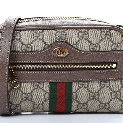 Gucci GG Supreme Monogram Web Mini Ophidia Shoulder Bag Brown 7 of 10
