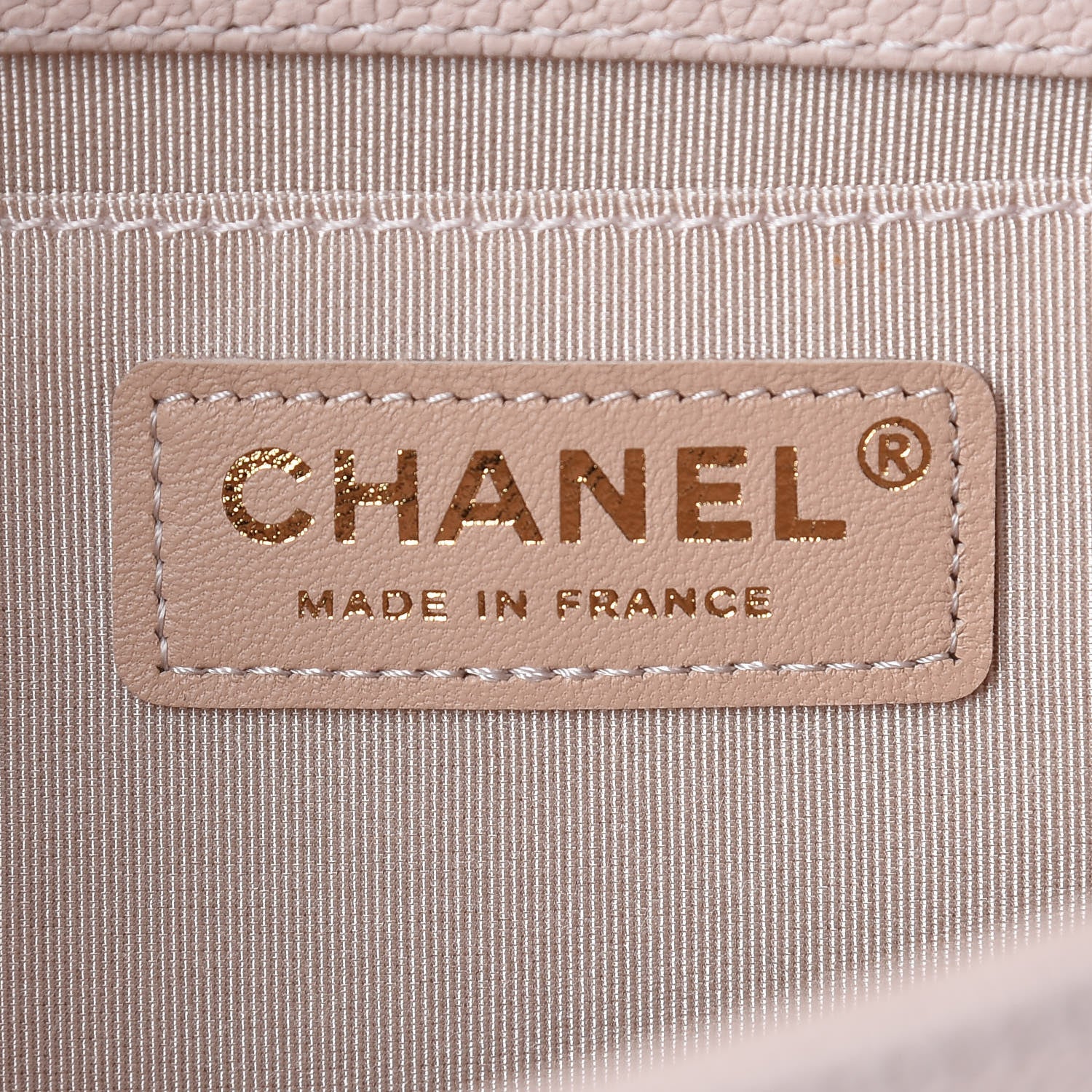 Chanel Caviar Chevron Quilted Medium Boy Flap Nude 8 of 10