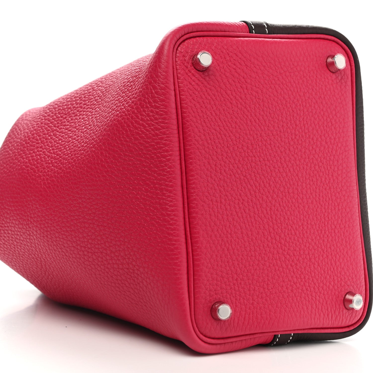Hermes Taurillon Clemence Casaque Picotin Lock 18 PM Rouge Sellier Framboise 9 of 11