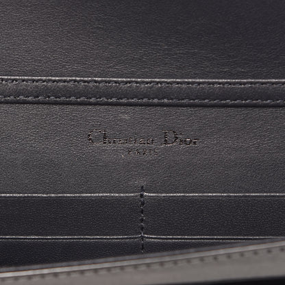 Christian Dior Metallic Patent Micro-Cannage Diorama Wallet on Chain Pouch Black 6 of 9