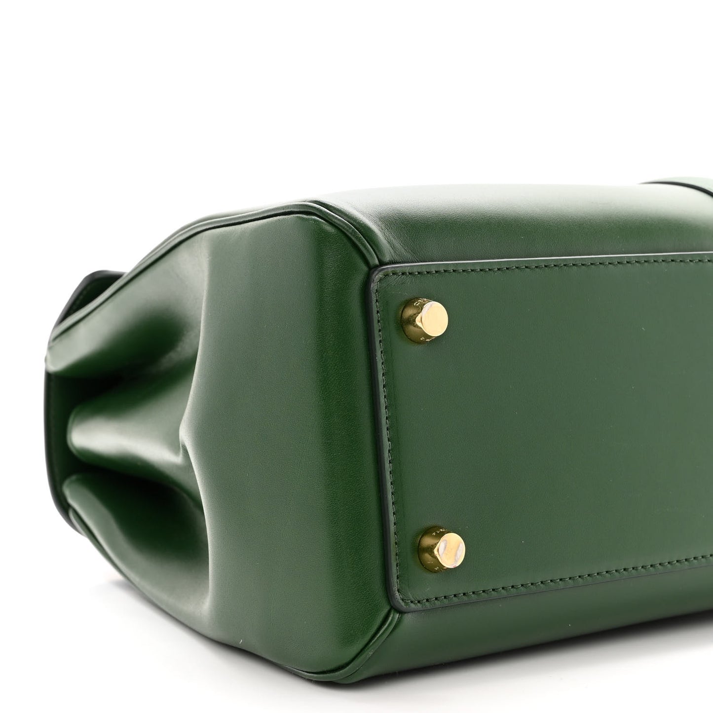 Satinated Calfskin Medium 16 Top Handle Bag Forest