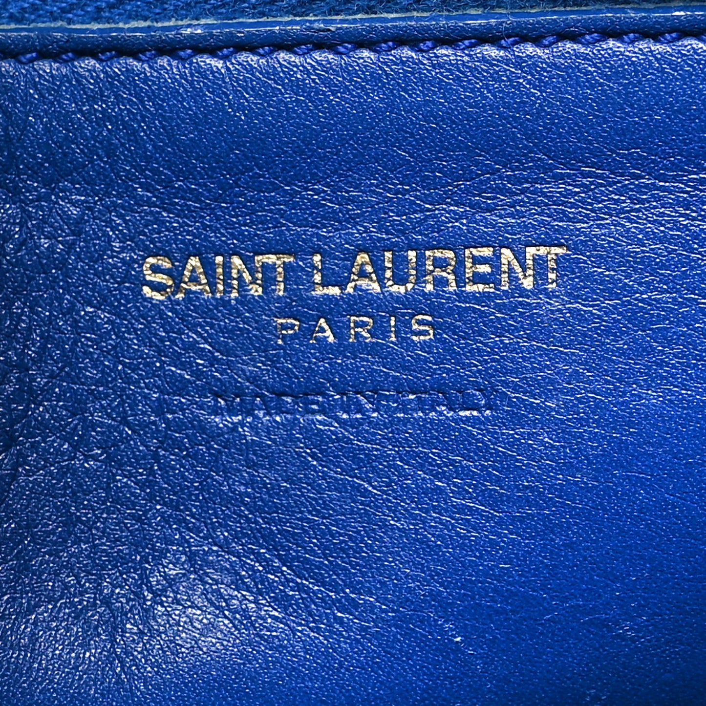 Calfskin Small Monogram Cabas Blue Majorelle