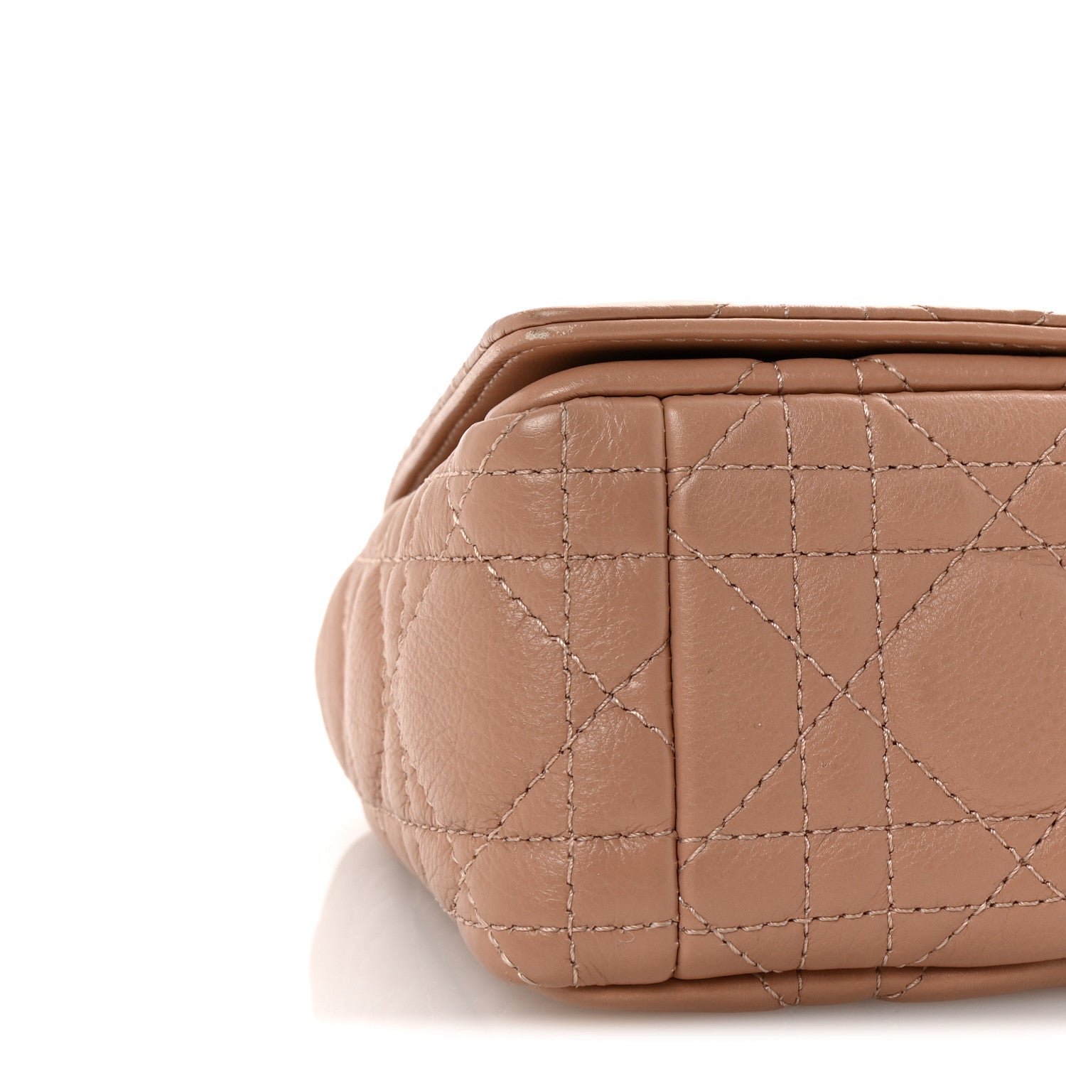 Christian Dior Calfskin Cannage Small Caro Bag Rose De Vents 9 of 10