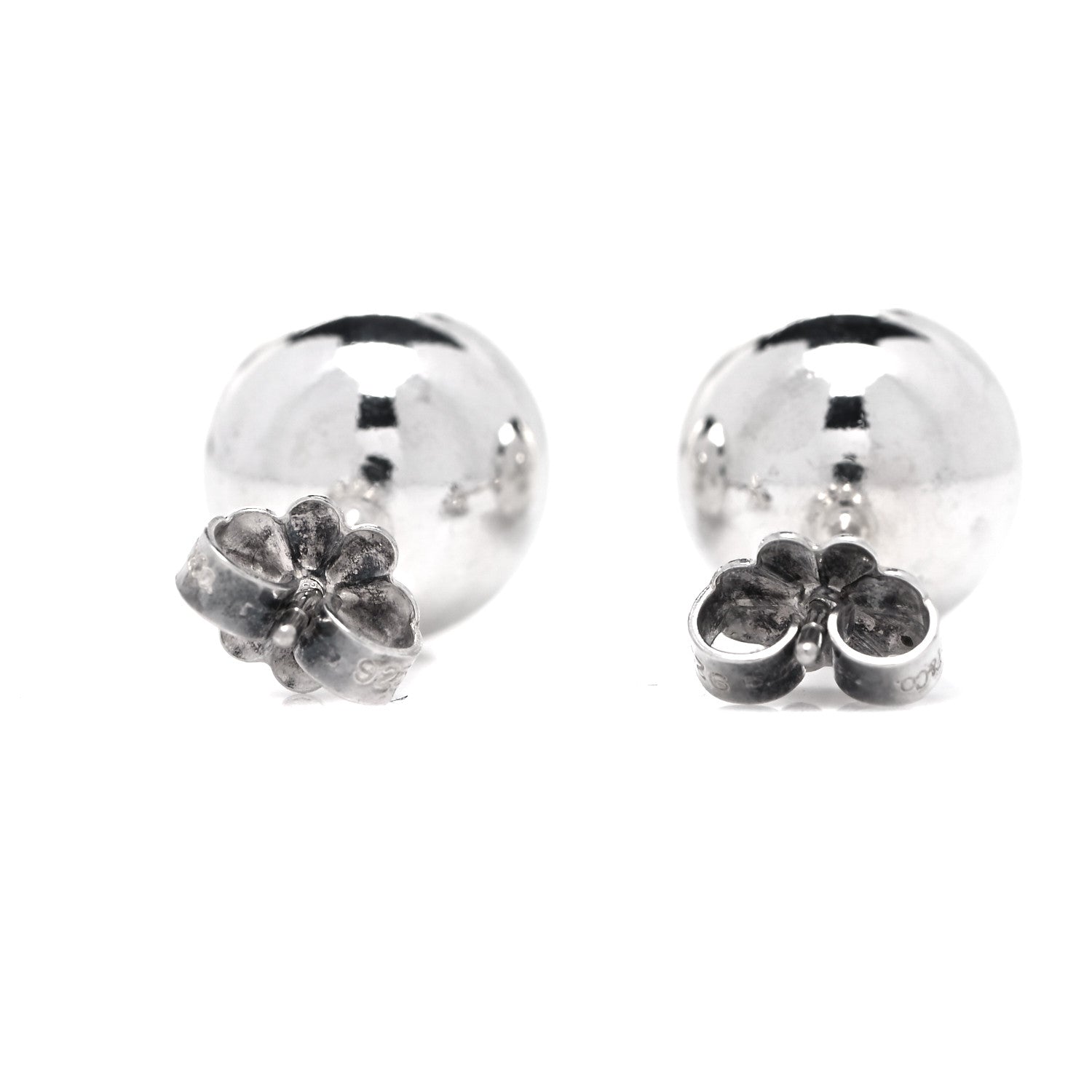 Tiffany Sterling Silver 10mm HardWear Ball Earrings 3 of 4