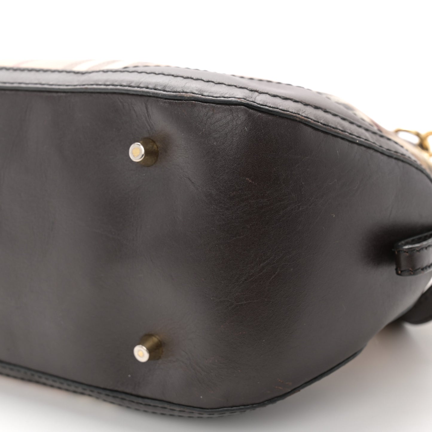 Haymarket Check Small Orchard Bowling Bag Chocolate
