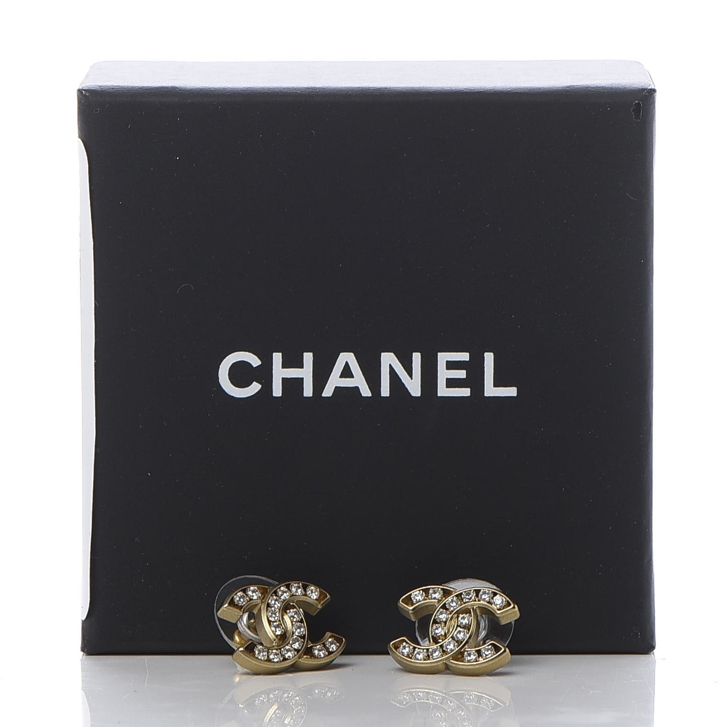 Crystal CC Earrings Gold