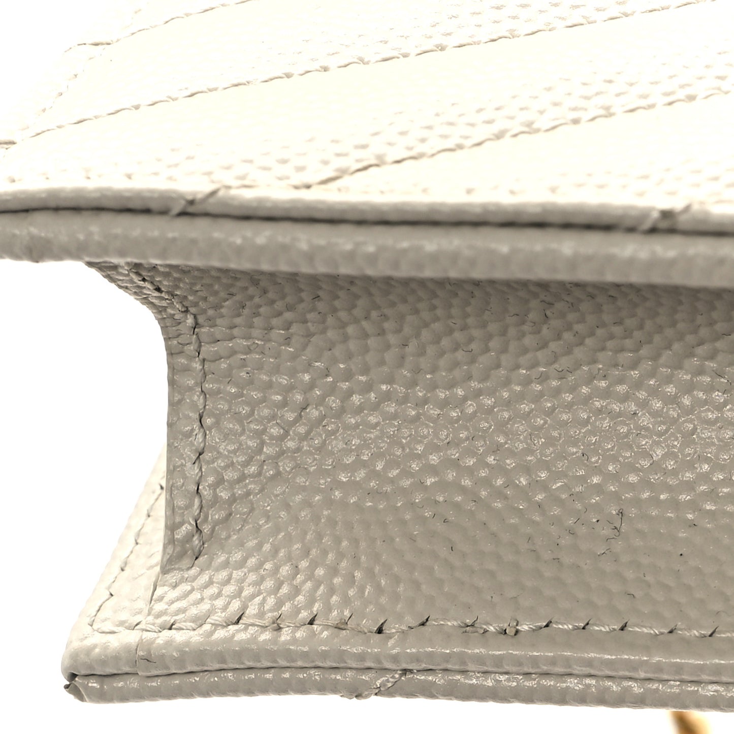 Grain De Poudre Matelasse Chevron Monogram Envelope Chain Wallet Crema Soft