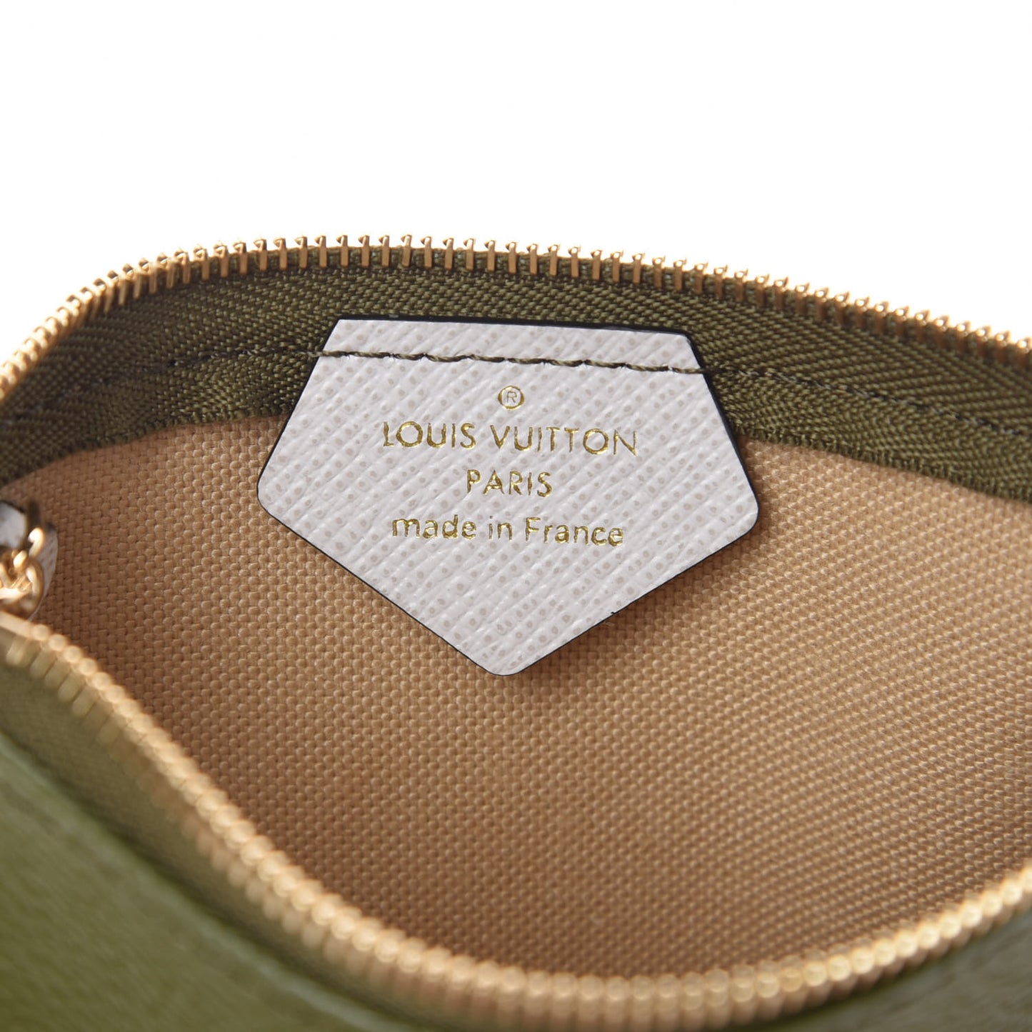 Monogram Giant Micro Pochette Accessories Kaki White