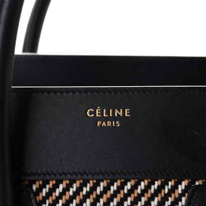Celine Twill Smooth Calfskin Mini Luggage Dune Black 6 of 9