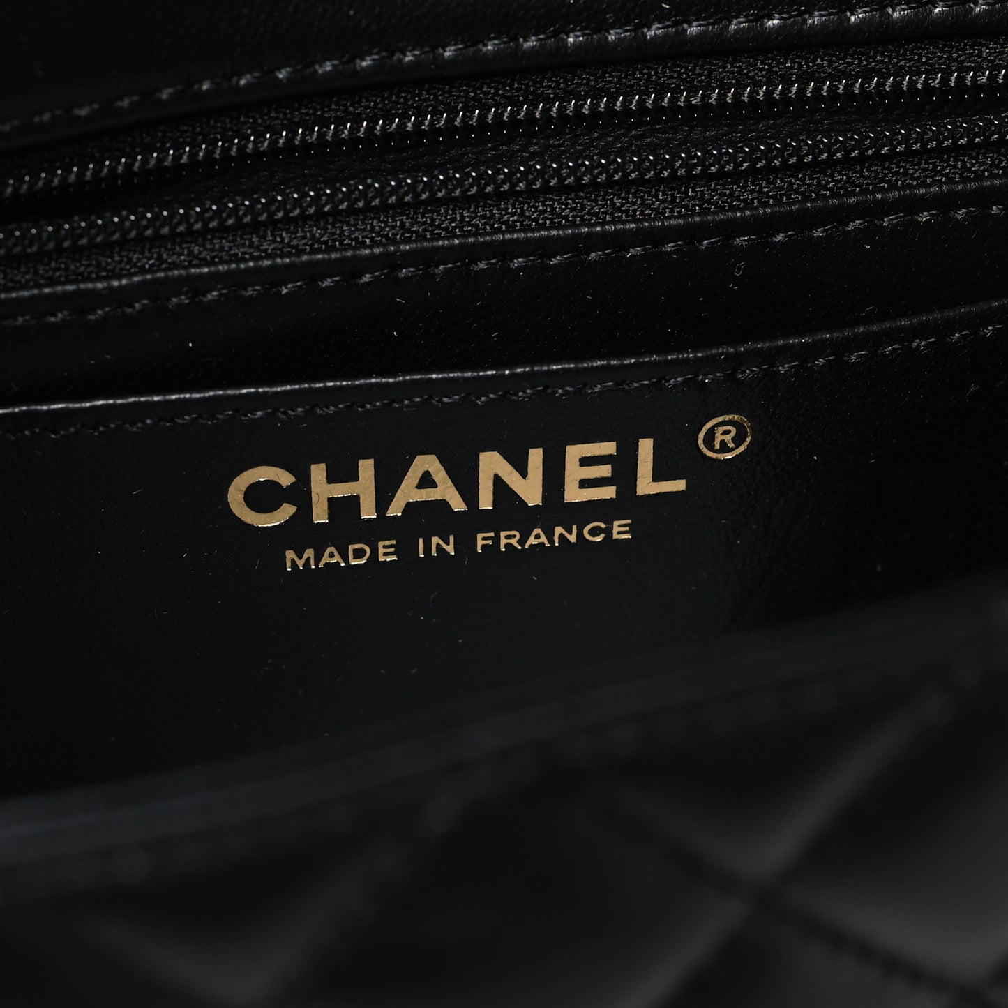 Lambskin Quilted Mini Rectangular Flap Black
