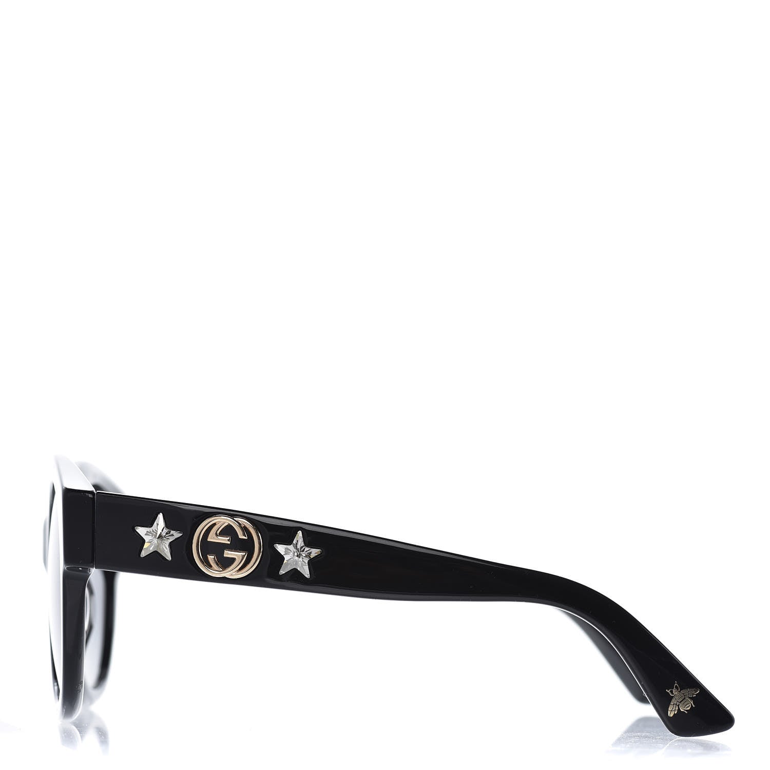 Gucci Round Frame GG Star Sunglasses GG0207S Black 3 of 8