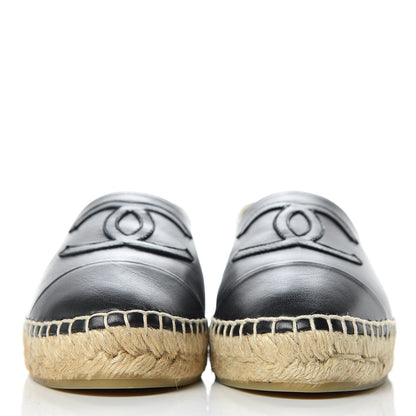 Chanel Lambskin CC Espadrilles 37 Black 2 of 9
