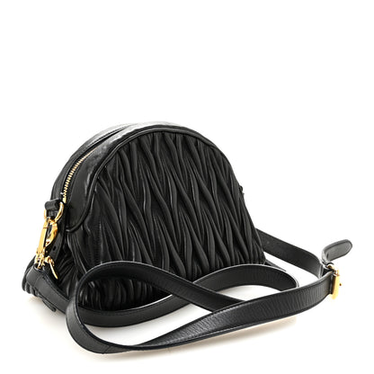 Miu Miu Nappa Matelasse Dome Crossbody Black 3 of 10