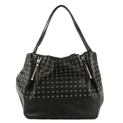 Burberry Calfskin Grommet Medium Maidstone Shoulder Bag Black 1 of 8