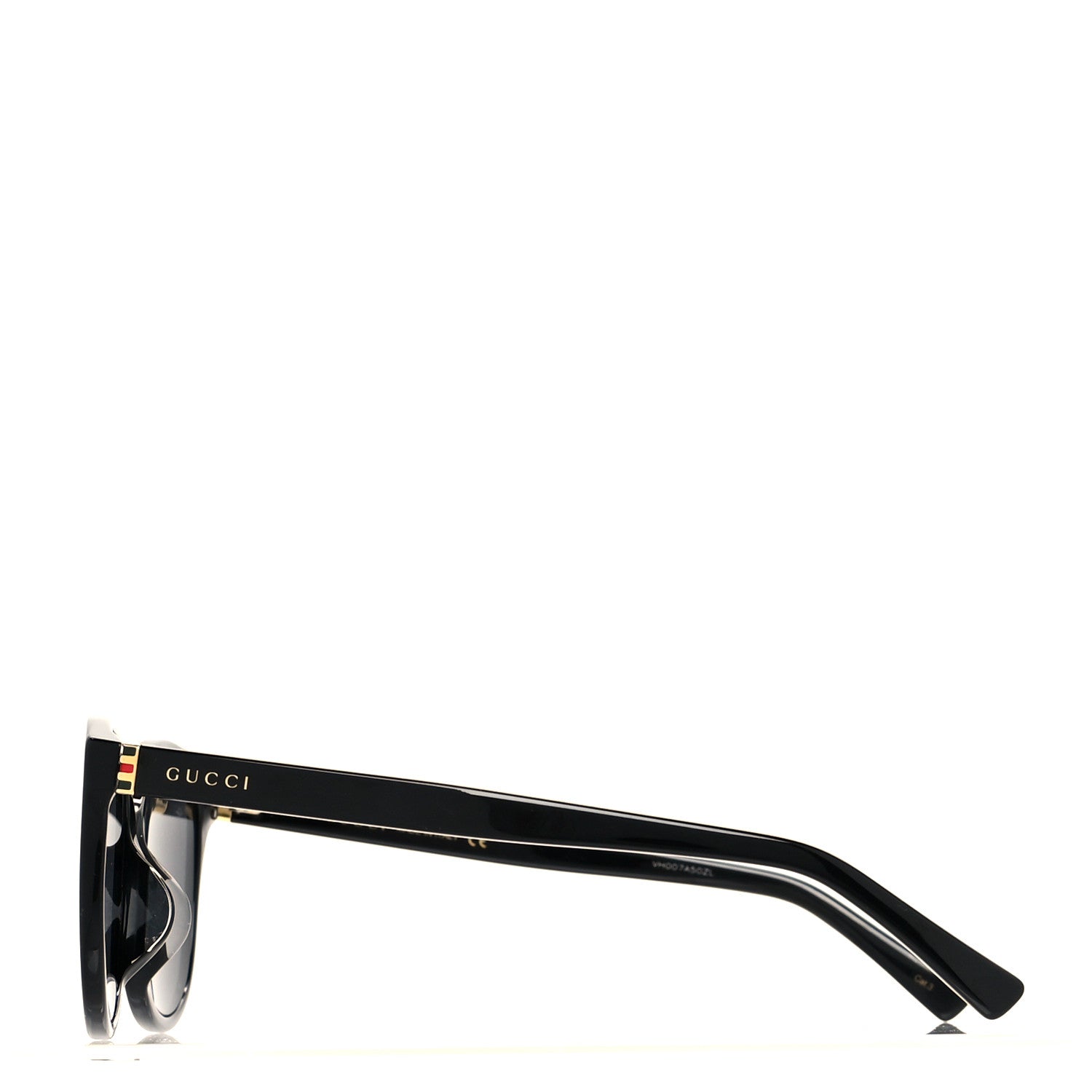 Gucci Acetate Round GG0461SA Web Sunglasses Black 3 of 6
