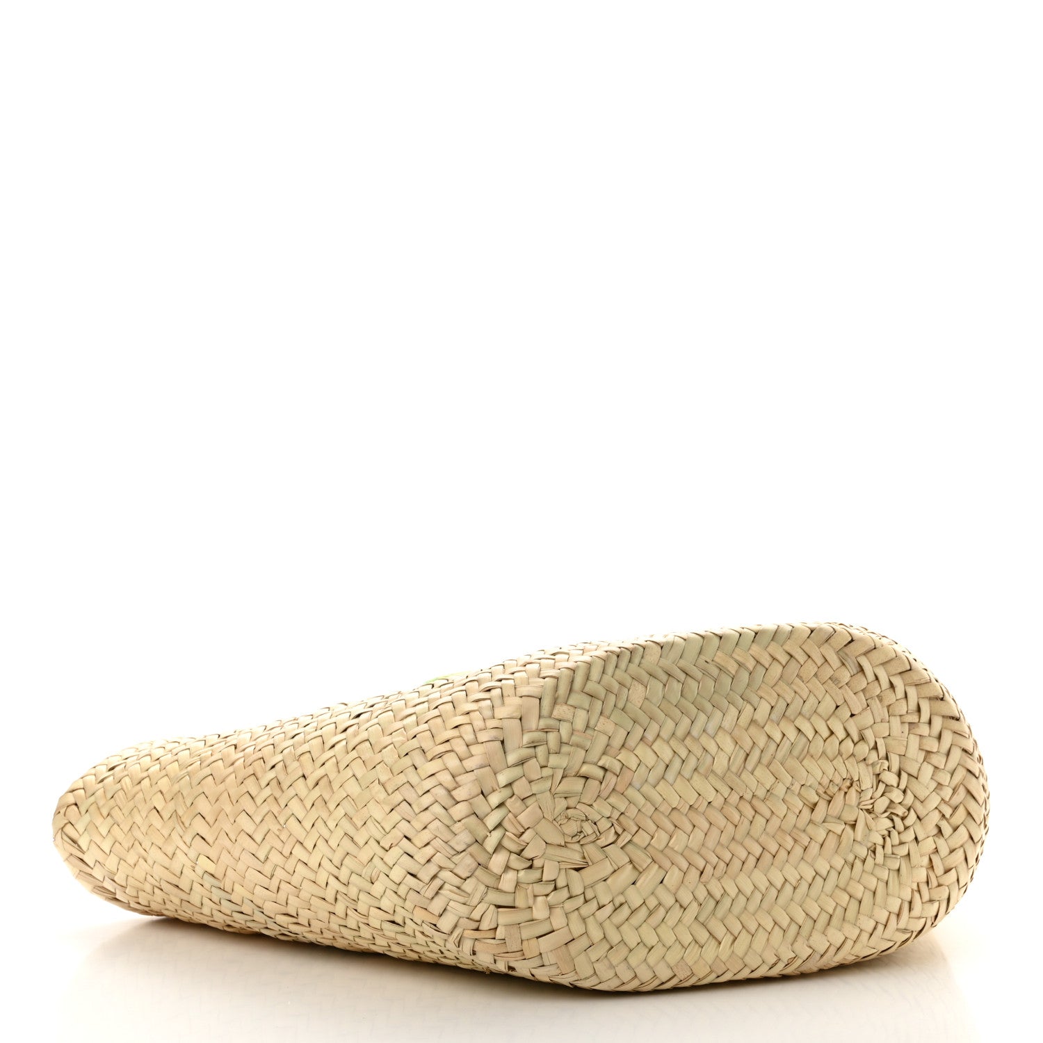 Gucci Straw Calfskin Plexiglass Small Logo Tote Pale Green 4 of 12