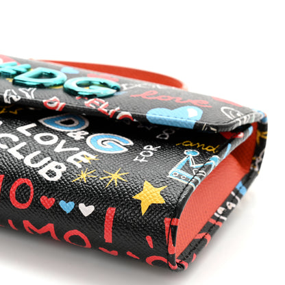 Dolce & Gabbana Dauphine Graffiti Print Mini Sicily Von Satchel Black Multicolor 10 of 10