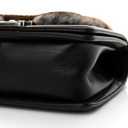 Chanel Orylag Rabbit Fur Calfskin Small Boy Flap Brown 10 of 13