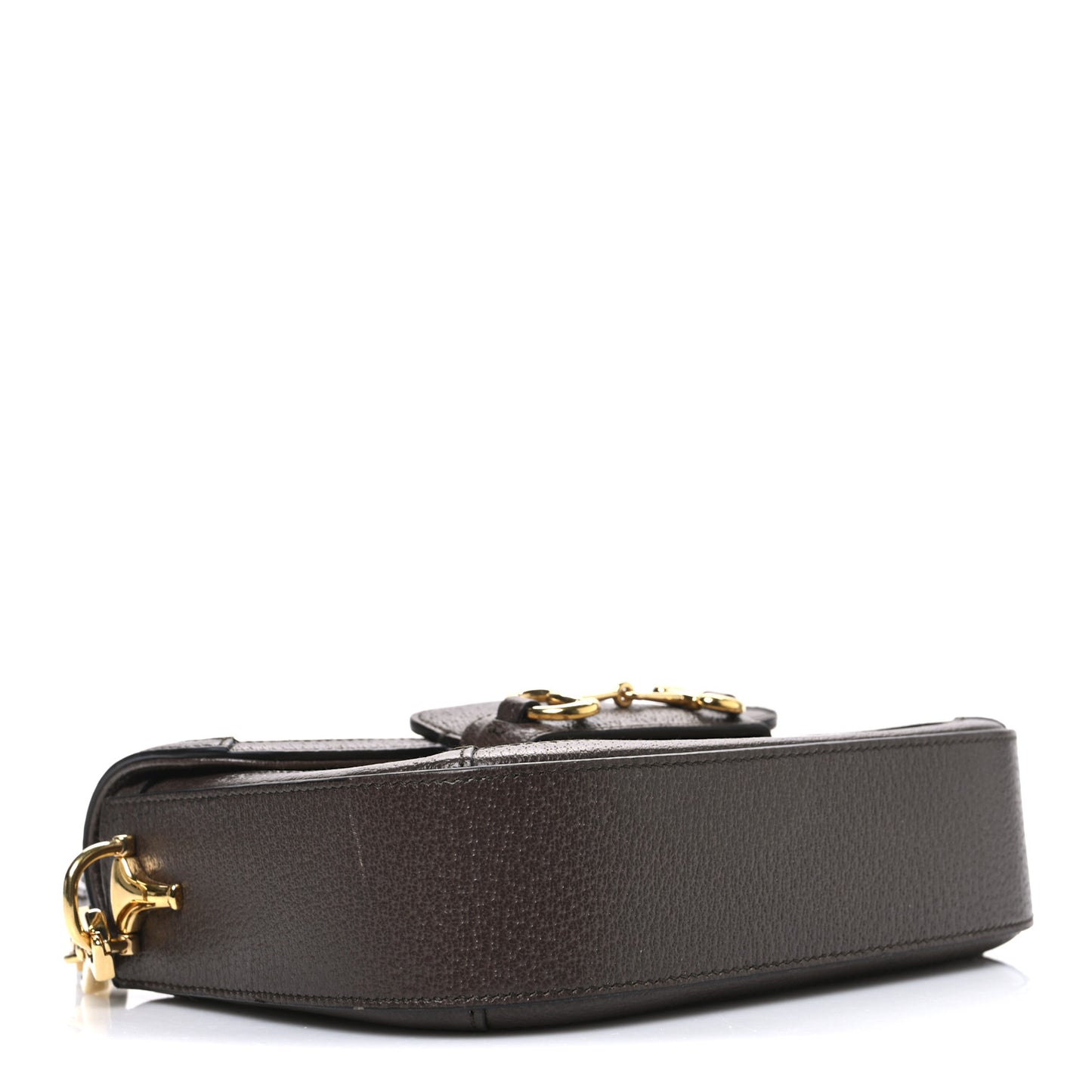Monogram Jumbo GG Textured Dollar Calfskin Web Mini Horsebit 1955 Shoulder Bag Camel Ebony New Acero