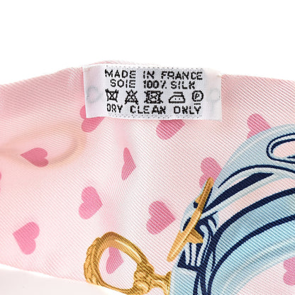 Hermes Silk Brides de Gala Love Twilly Rose Pale Bleu Glacier Rose 3 of 5