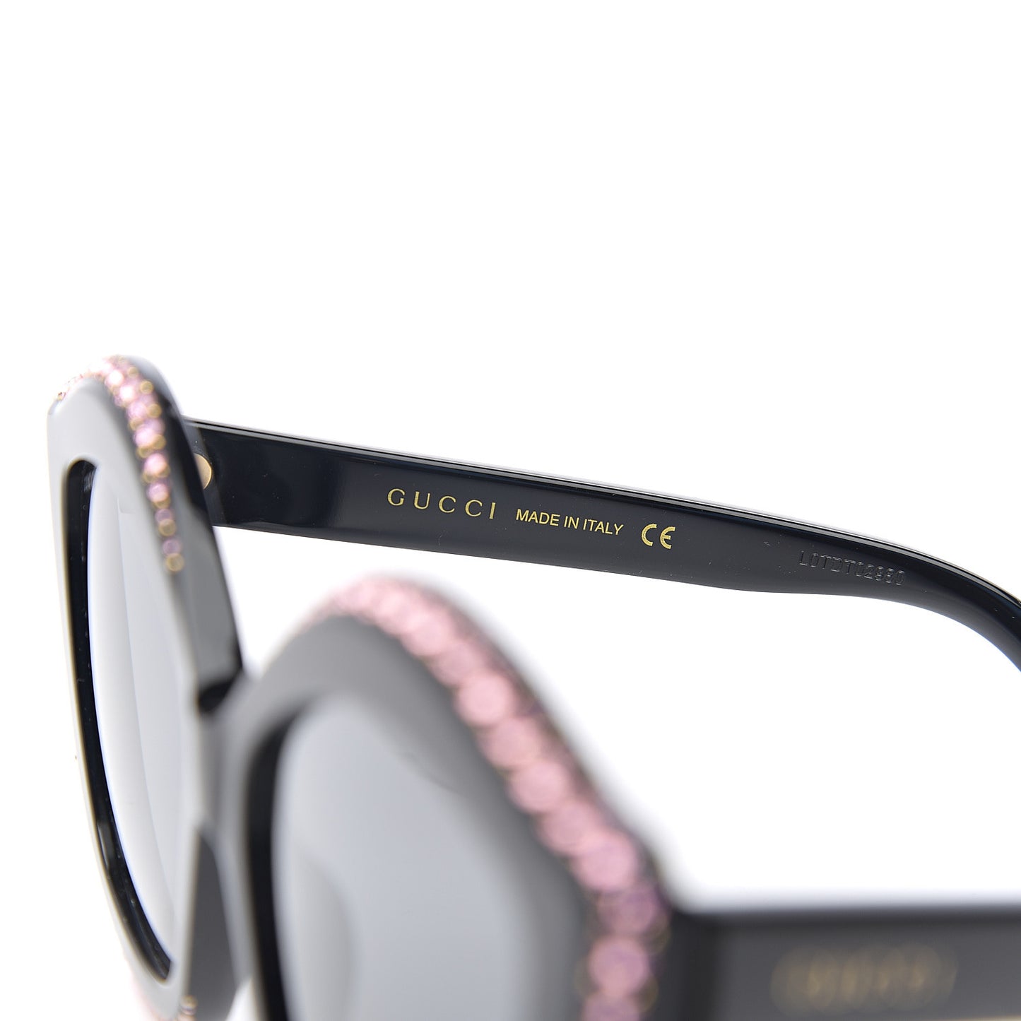 Crystal Cat Eye GG0118S Sunglasses Black