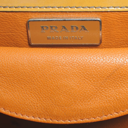 Prada Spazzolato Logo Print Framed Bag Ambra 6 of 6