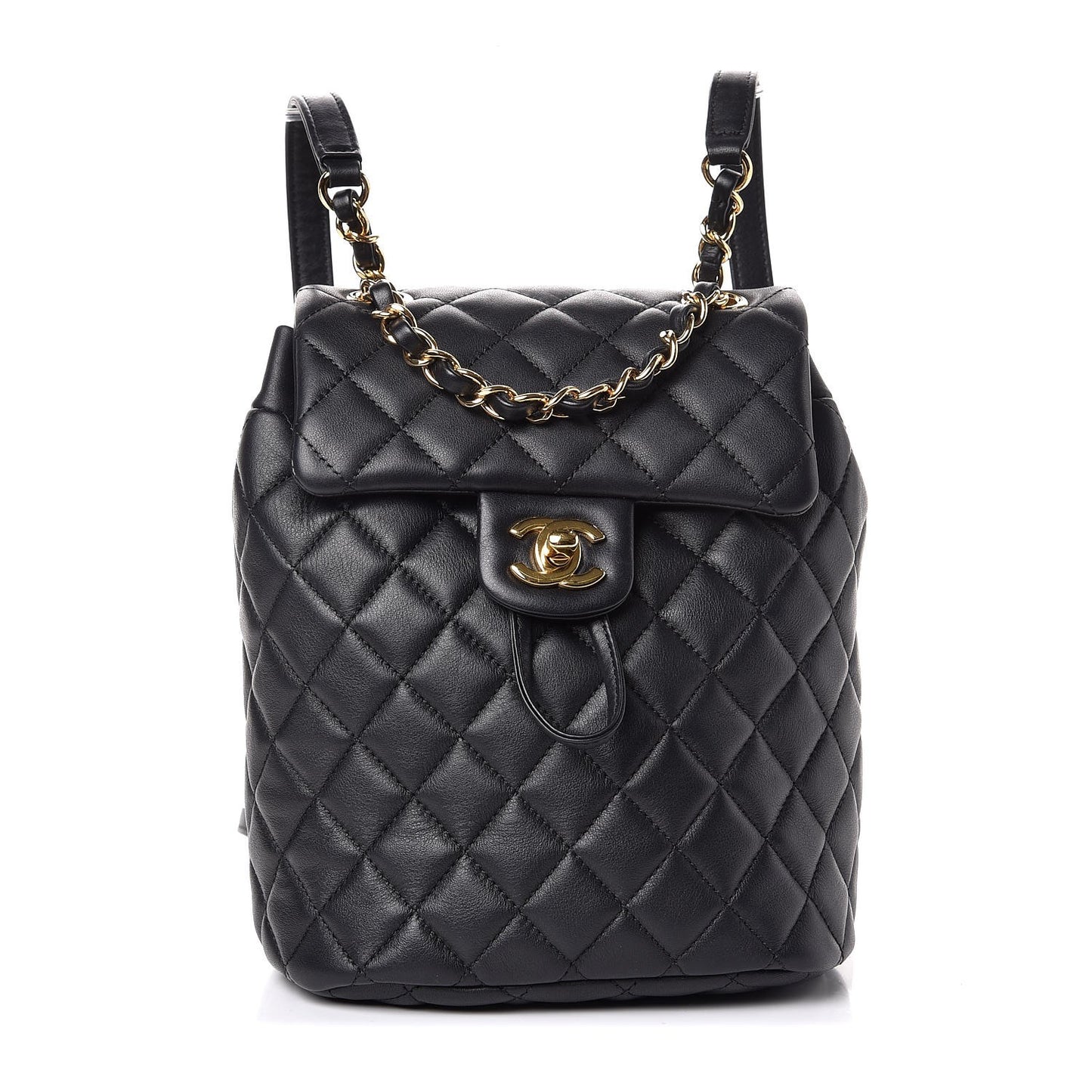 Calfskin Quilted Mini Urban Spirit Backpack Black
