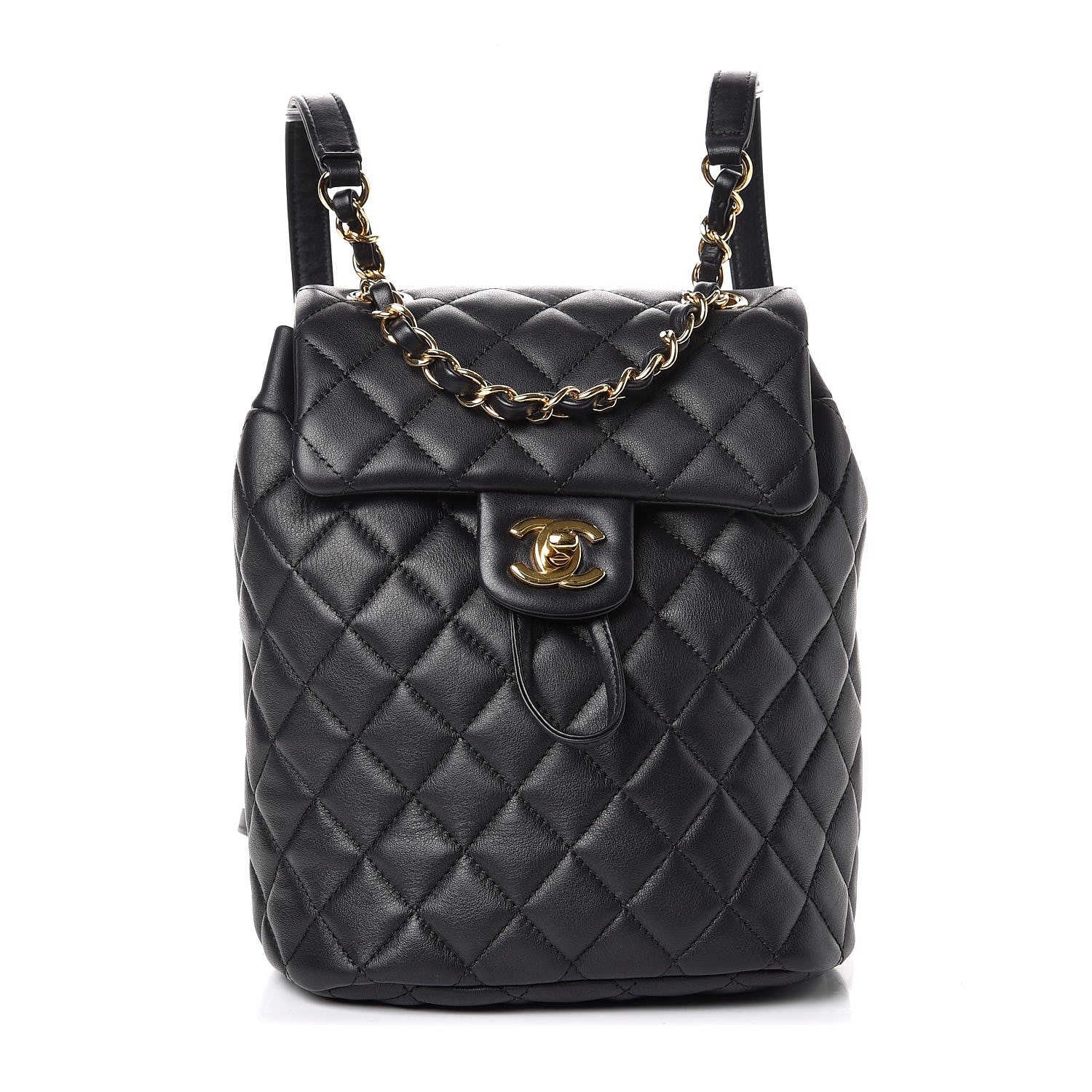 Chanel Calfskin Quilted Mini Urban Spirit Backpack Black 1 of 8