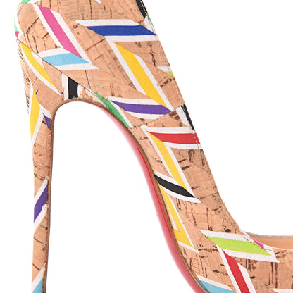 Christian Louboutin Cork Chevron Print So Kate 120 Pumps 35.5 Multicolor 12 of 14