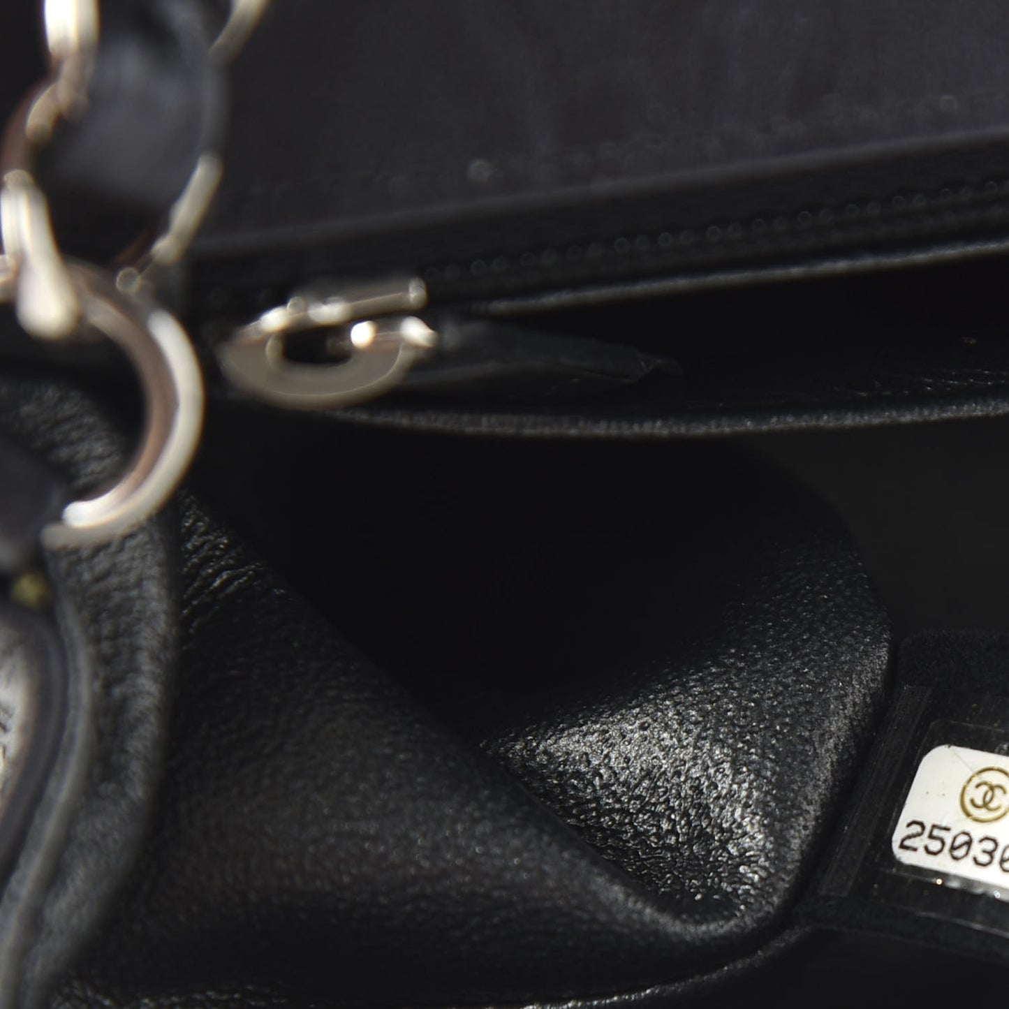 Calfskin Quilted Mini Rectangular Flap Black