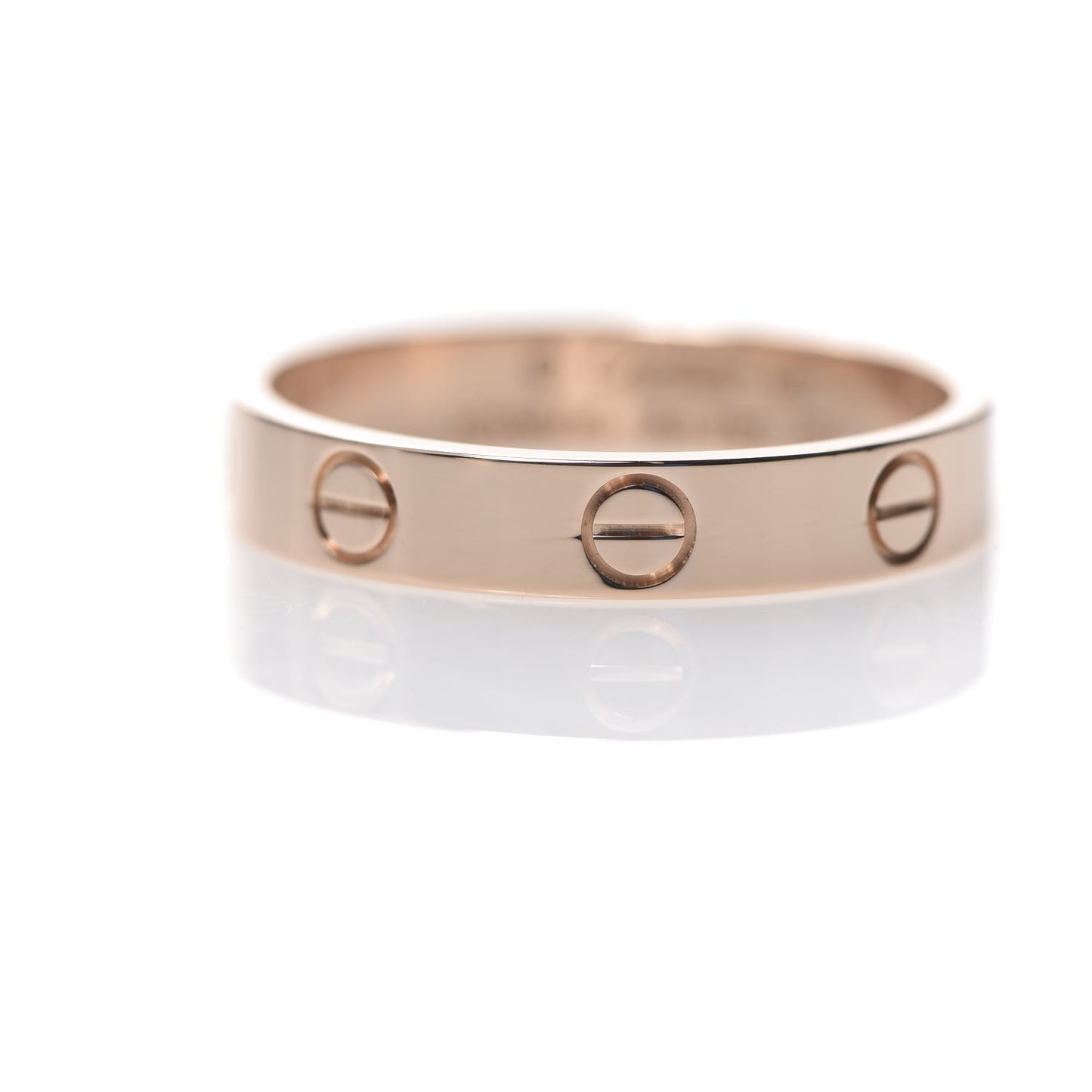 18K Pink Gold 3.5mm LOVE Wedding Band Ring 55 7.25