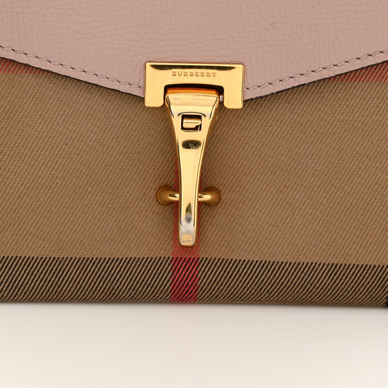 Burberry Derby Calfskin House Check Small Macken Crossbody Bag Pale Orchid 14 of 17