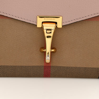 Burberry Derby Calfskin House Check Small Macken Crossbody Bag Pale Orchid 14 of 17