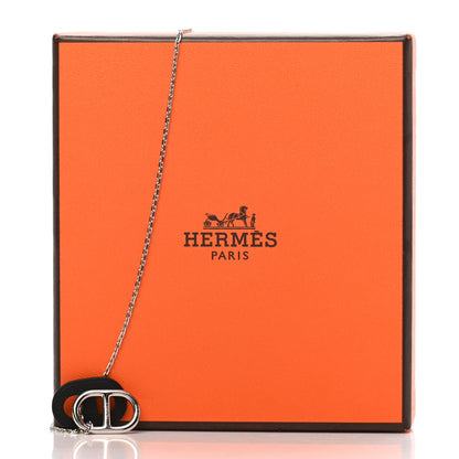 Hermes Swift O'Maillon Pendant Necklace Black 6 of 6