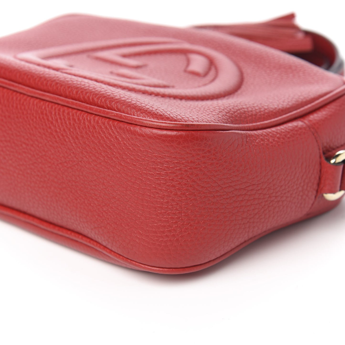 Pebbled Calfskin Small Soho Disco Bag Tabasco Red