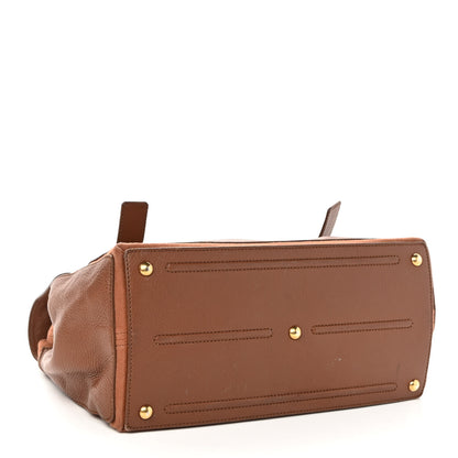 Saint Laurent Calfskin Canvas Medium Muse Two Brown 3 of 12