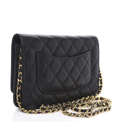 Chanel Caviar Quilted Wallet On Chain WOC Black 2 of 7