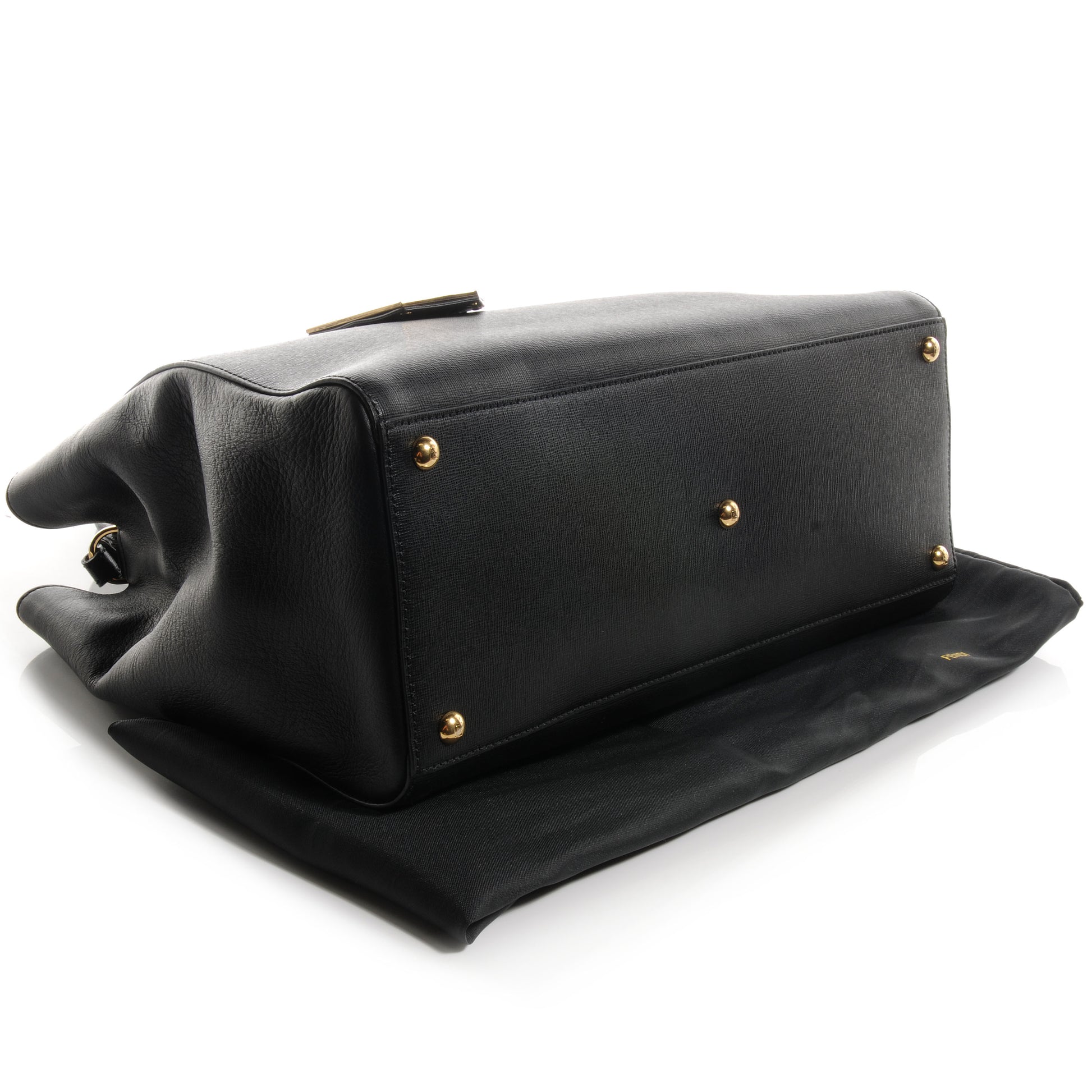 Fendi Vitello Elite Regular 2Jours Tote Black 4 of 11