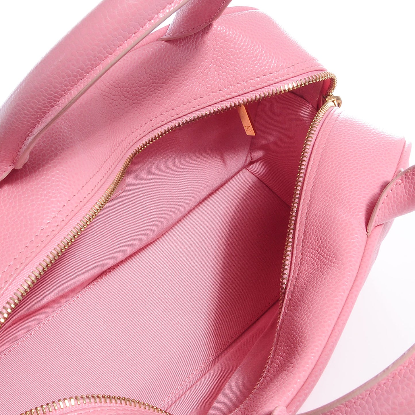 Caviar Quilted Small Bowler Pink