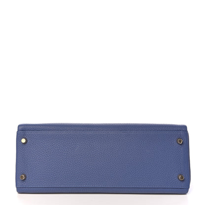 Hermes Taurillon Clemence Kelly Retourne 32 Bleu Brighton 6 of 42