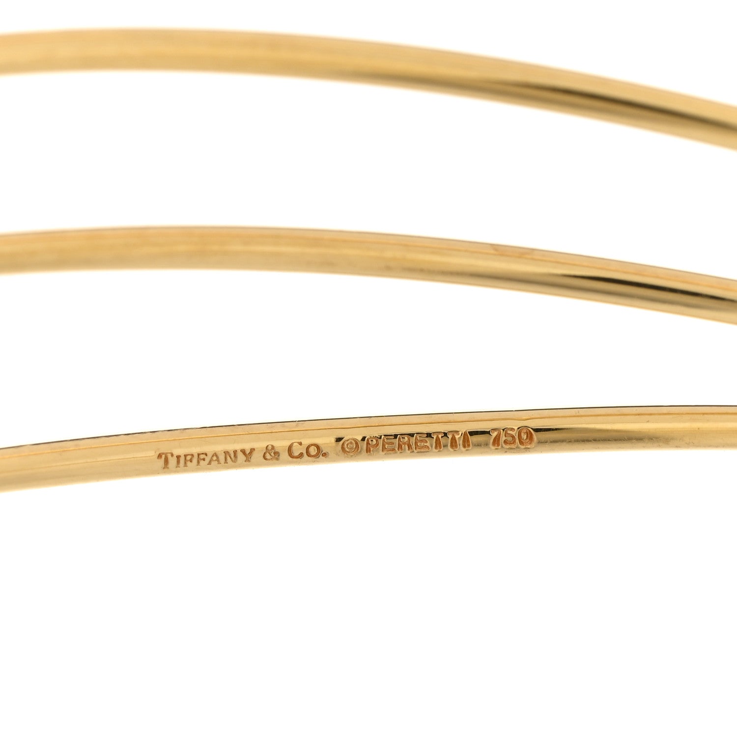Tiffany 18K Yellow Gold Elsa Peretti Wave Five-Row Bracelet 3 of 3