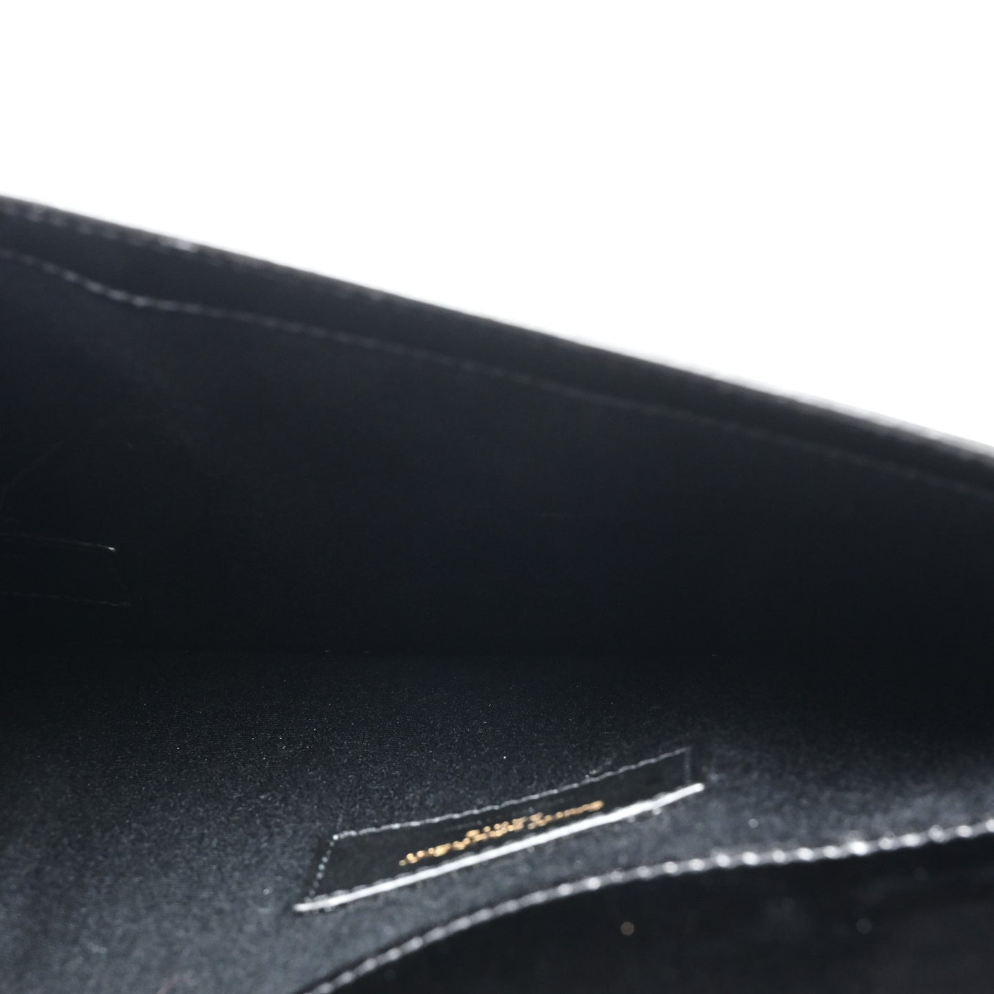 Smooth Shiny Calfskin Monogram Uptown Pouch Black