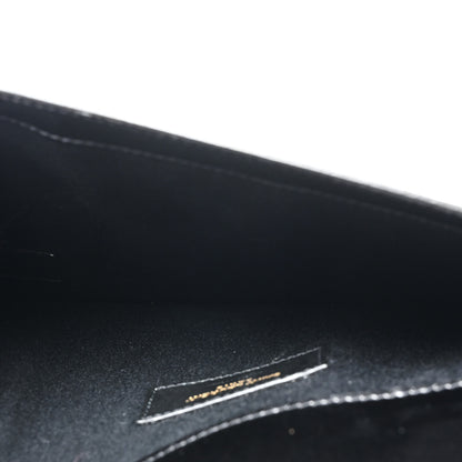 Saint Laurent Smooth Shiny Calfskin Monogram Uptown Pouch Black 5 of 7