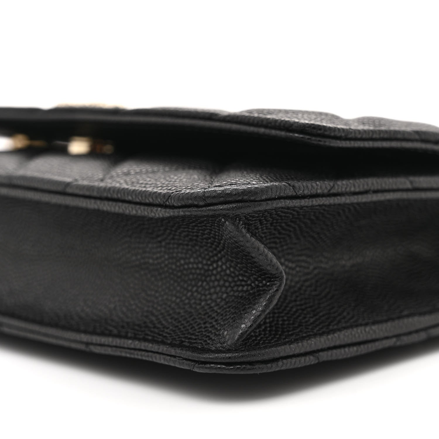 Chanel Caviar Quilted Studded CC Wallet on Chain WOC Black 10 of 11